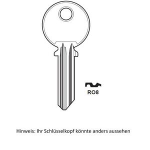 RONIS RO8 Ersatzschlüssel für BrieŅasten, Möbelschloss, Dachbox – Skiträger & KFZ Schlüsselserie 1J1111 – 9J9999