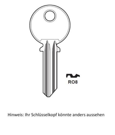 RONIS RO8 Ersatzschlüssel für BrieŅasten, Möbelschloss, Dachbox – Skiträger & KFZ Schlüsselserie 1J1111 – 9J9999 – Bild 2