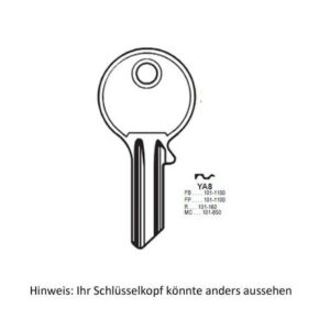 YALE Ersatzschlüssel für Briefkasten, Vorhänge & Möbelschloss, KFZ Schlüsselserie ABS1 – ABS6000