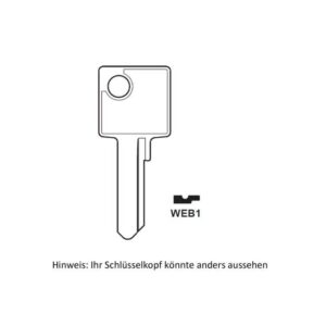 WEBER Ersatzschlüssel für Briefkasten, Möbelschloss, Vorhangschloss, Dachbox – Skiträger & KFZ Schlüsselserie 1 – 594